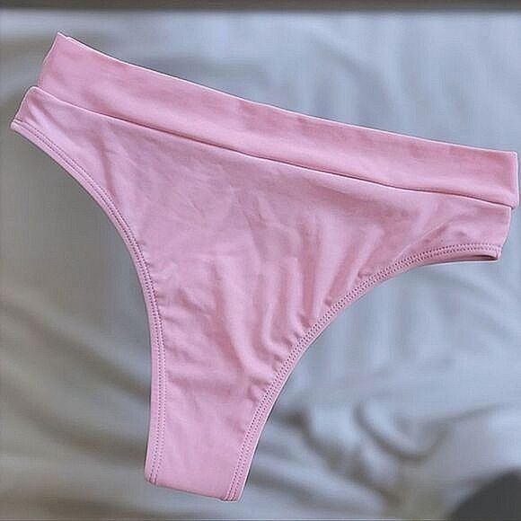 Zaful pastel pink high rise bikini bottoms - Picture 5 of 8